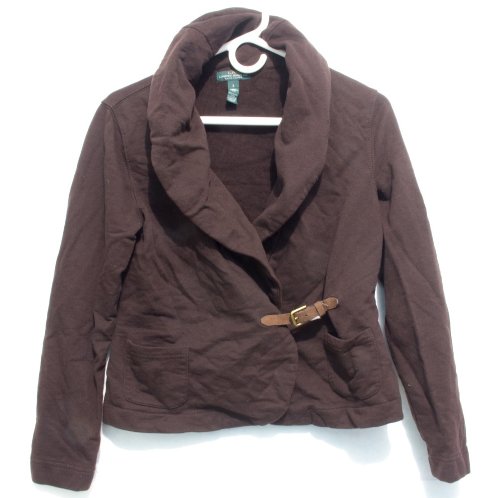 RL Lauren Jeans Womens Brown Blazer Sweater Small